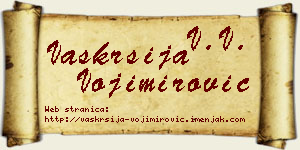 Vaskrsija Vojimirović vizit kartica